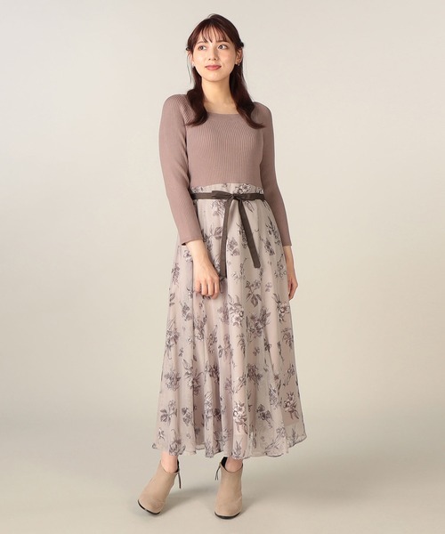 LAISSE PASSE（レッセパッセ） ドッキングワンピース 38 ブラック 