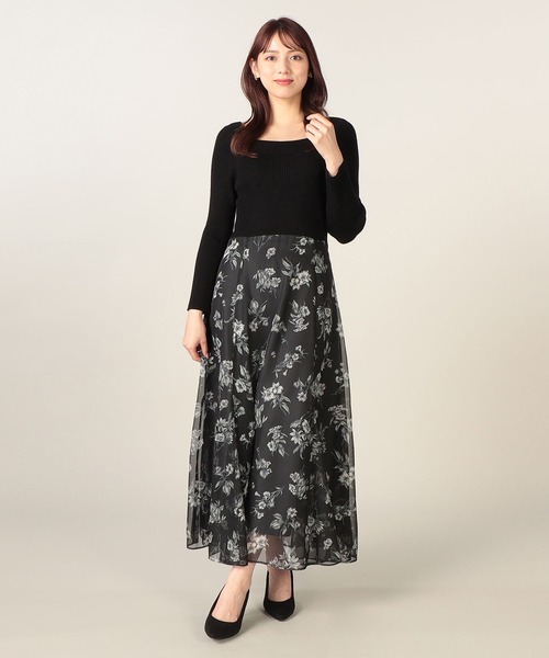 LAISSE PASSE（レッセパッセ） ドッキングワンピース 38 ブラック 