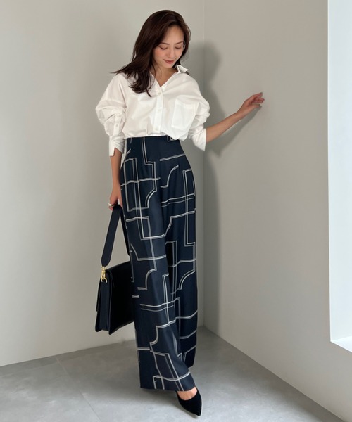 「anuans」 パンツ SMALL ホワイト レディースの画像
