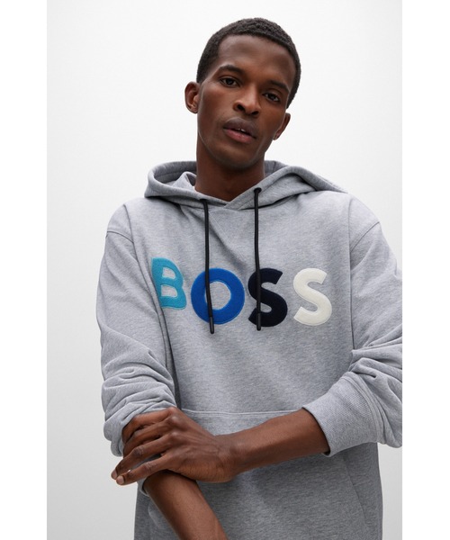 「BOSS」 プルオーバーパーカー S ブラック メンズ_画像2