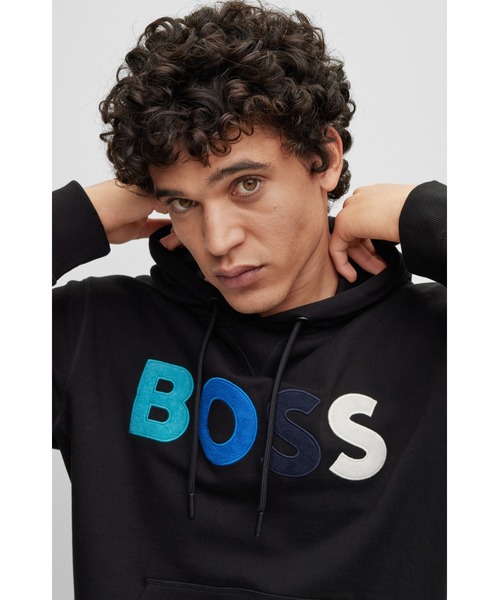 「BOSS」 プルオーバーパーカー S ブラック メンズ_画像8