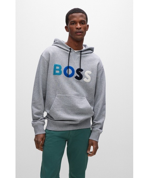 「BOSS」 プルオーバーパーカー S ブラック メンズ_画像9