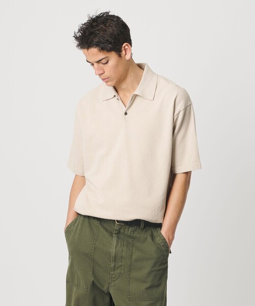 BEAUTY＆YOUTH UNITED ARROWS ポロシャツ KNITEE クリンプコットン