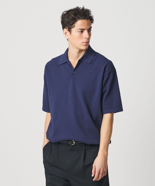 BEAUTY＆YOUTH UNITED ARROWS ポロシャツ KNITEE クリンプコットン