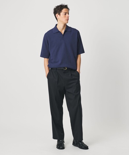BEAUTY＆YOUTH UNITED ARROWS ポロシャツ KNITEE クリンプコットン
