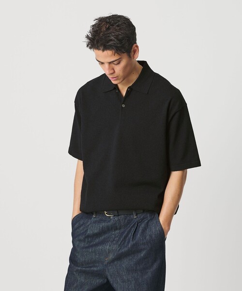 BEAUTY＆YOUTH UNITED ARROWS ポロシャツ KNITEE クリンプコットン