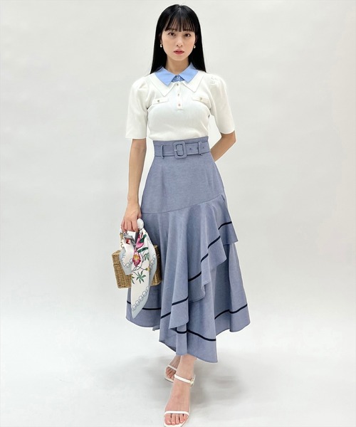 ベルンハルト ウィルヘルム 変形スカート 美品 WILLSELECTION（ウィルセレクション） ロング スカート 夏 ベルト付き