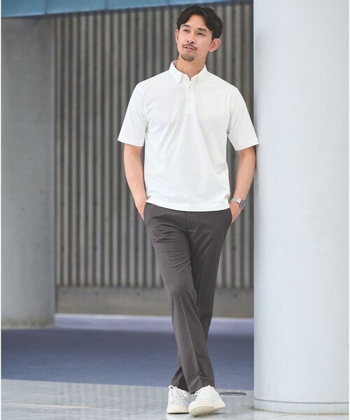 スラックス 「WEB限定」JUST fit トロピカル イ−ジー スラックス -2WAYストレッチ- メンズの画像