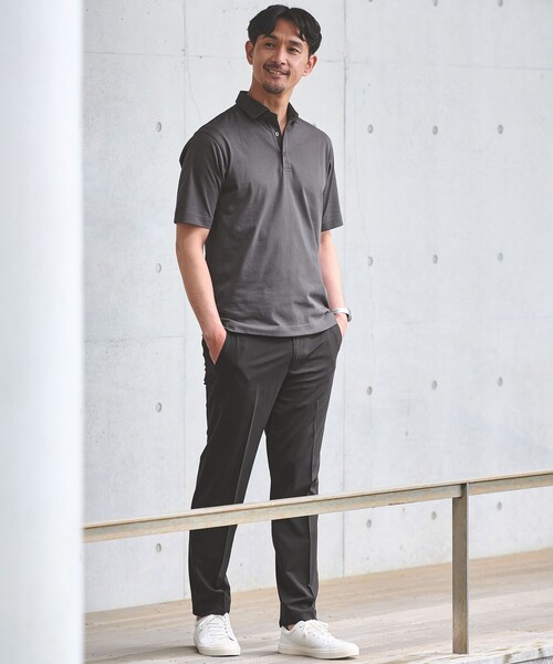 スラックス 「WEB限定」JUST fit トロピカル イ−ジー スラックス -2WAYストレッチ- メンズの画像