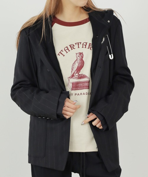 「DIET BUTCHER」 長袖Tシャツ 2 ダークグリーン メンズ_画像9