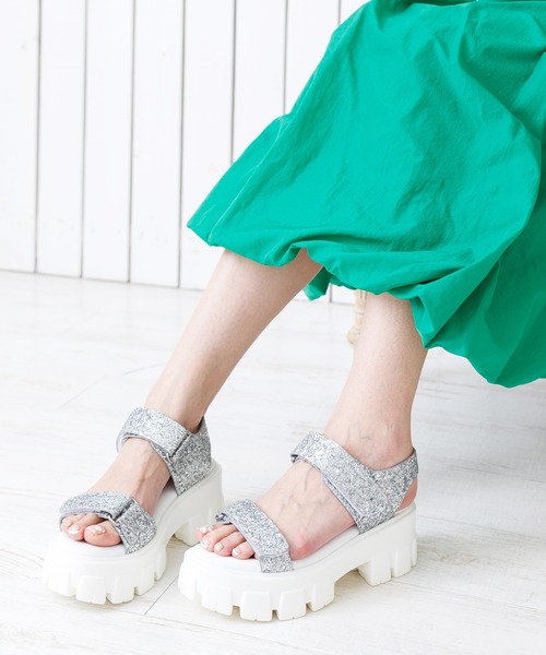 「attagirl」 フラットサンダル S シルバー系その他 レディース_画像7
