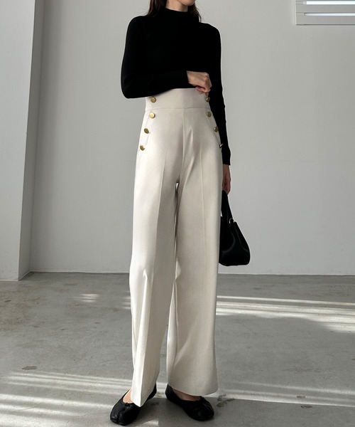 「Louere」 スラックス X-LARGE アイボリー レディース_画像8