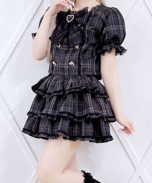 レザレクション♥セットアップ♥2点セット MA*RS（マーズ） セットアップ ハートビジュー×レースリボンジャケット