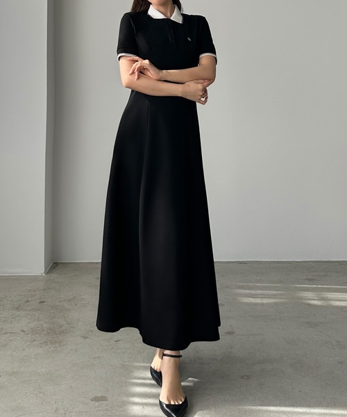 「Louere」 半袖ワンピース MEDIUM ブルー系その他 レディース_画像3