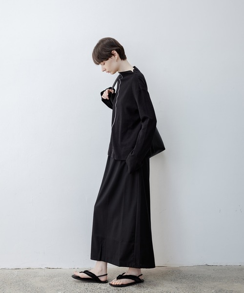 「tageechita」 長袖カットソー S ブラック レディース_画像3