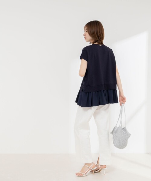 NOLLEY'S - 【 新品 】　タグ付 ノーリーズ シフォンフリル　ニット　シフォンプリーツニット NOLLEY'S（ノーリーズ） ニット セーター 「手洗い可能」「BECシリーズ
