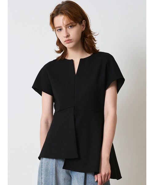 ELENDEEK（エレンディーク） tシャツ 半袖 アシンメトリーフレア 