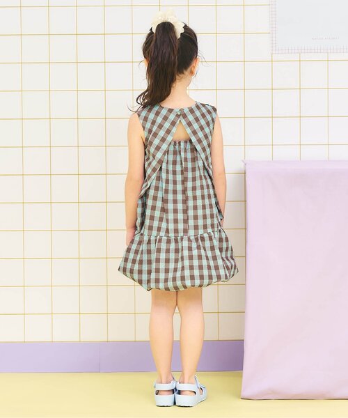 「apres les cours」 「KIDS」ノースリーブワンピース 110 レッド キッズ_画像3