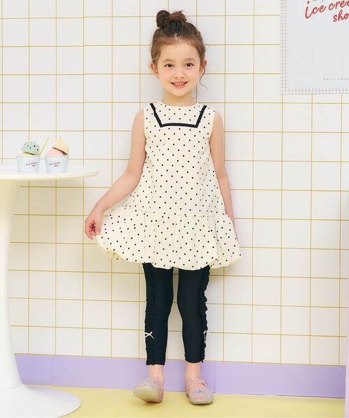 「apres les cours」 「KIDS」ノースリーブワンピース 110 レッド キッズ_画像7