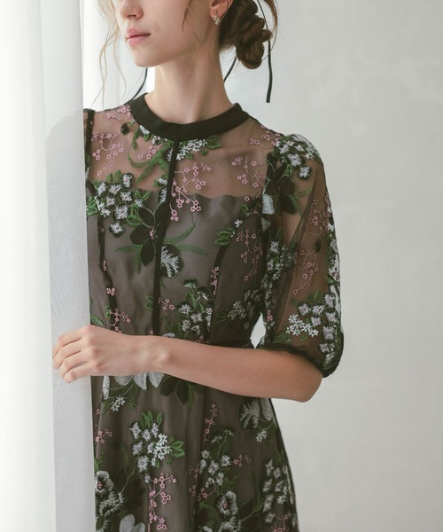 「Dorry Doll」 半袖ワンピース MEDIUM イエロー レディース_画像7