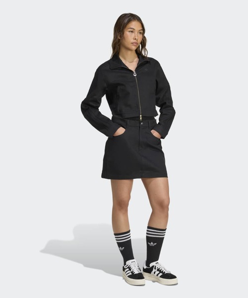 美品 アディダス 黒 ファイヤーバード クロップド トラックジャケット　L adidas（アディダス） ジャージ ファイヤーバード ツイル クロップ