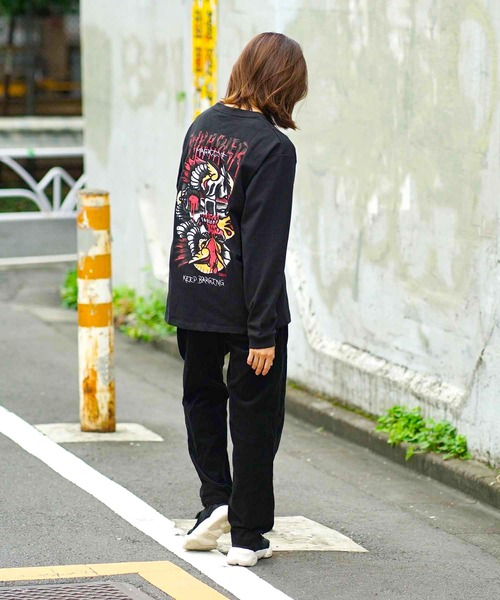「THRASHER」 長袖Tシャツ LARGE チャコールグレー メンズ_画像4