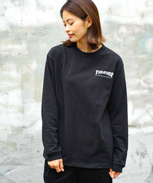 「THRASHER」 長袖Tシャツ LARGE チャコールグレー メンズ_画像5