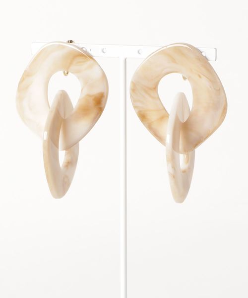 イヤリング 「LUON」BIGチェーンアクリルカラーイヤリング レディース | VIBGYOR Women