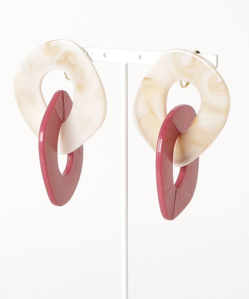 イヤリング 「LUON」BIGチェーンアクリルカラーイヤリング レディース | VIBGYOR Women | 05