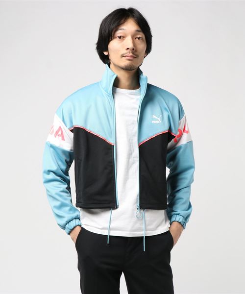 美品◇PUMA ラインジャージ トラックジャケット S PUMA（プーマ） ジャージ W PUMA XTG トラックジャケット 45MILKY BLUE