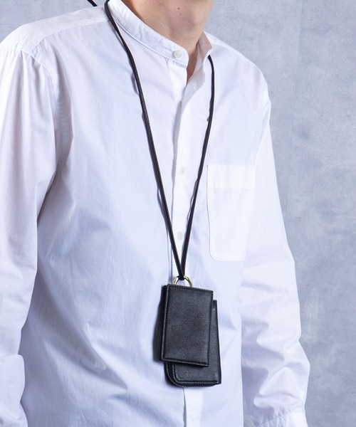 パトリックステファン　ネックウォレット　財布、名刺入れ パトリック ステファン / Leather wallet & card case 'empty