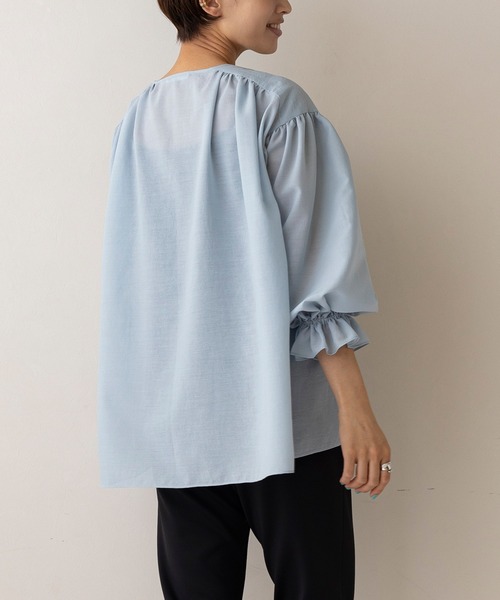ブラウス シャツ 「SETENS/セテンス」シアーギャザーブラウス レディース SETENS ブラウス シャツ 「SETENS/セテンス」シアーギャザー