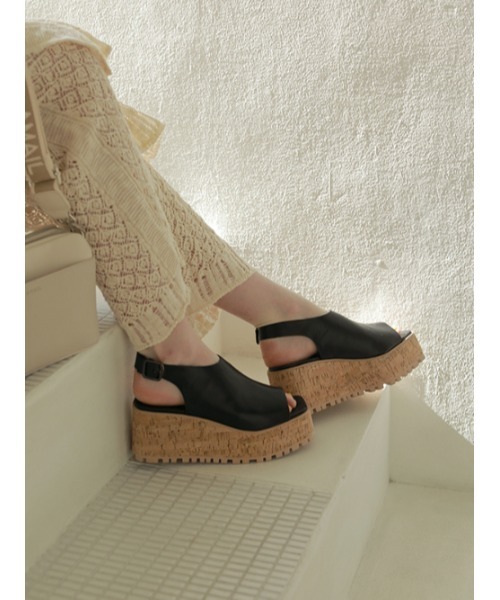 AMAIL（アマイル） 厚底 サンダル Milk corky sandal レディース