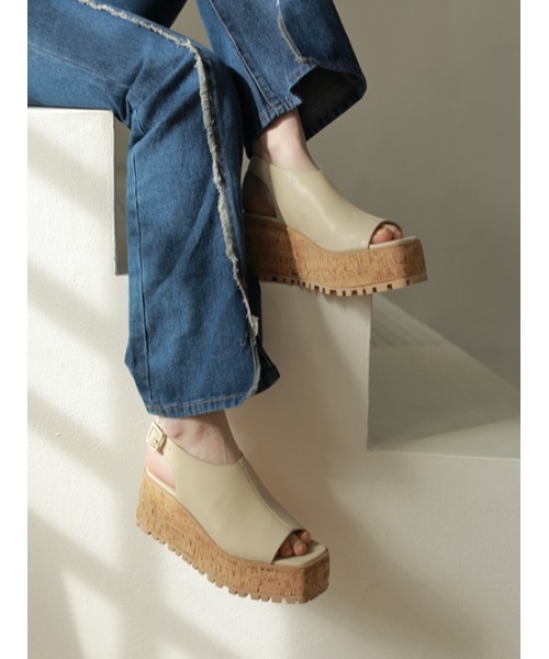 AMAIL（アマイル） 厚底 サンダル Milk corky sandal レディース