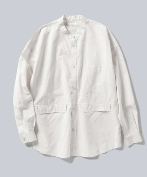 WHITE MAILS（ホワイトメイルズ） シャツ COTTON PAPER POPLIN BAND