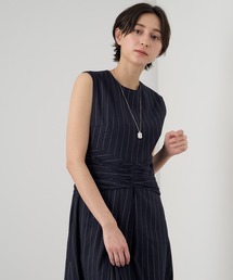 ANAYI ワンピース リネンストレッチストライプ : ZOZOTOWN Yahoo