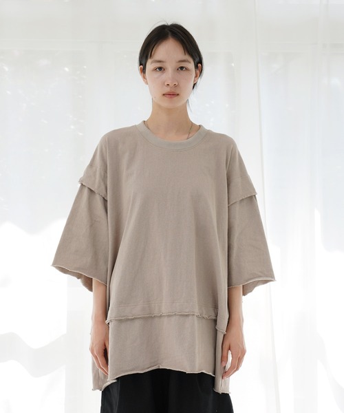 tシャツ オーバーサイズ カットオフ ショートスリーブ