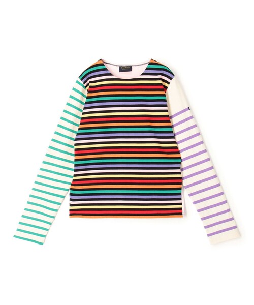 【極美品】LE MINOR SLOBE別注 クレイジーパターンボーダーカットソー Le Minor tシャツ 「別注」Le minor クレイジーパターン プル