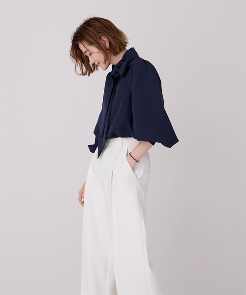 ur's（ユアーズ） ブラウス シャツ 2wayボリュームスリーブボウタイ