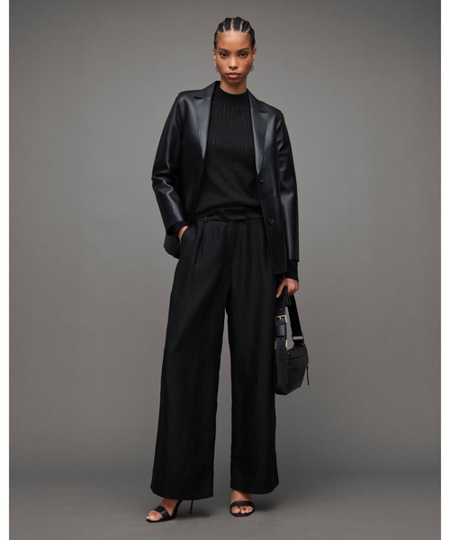 ALLSAINTS ニット セーター ABI RIBBED SLIM FIT FUNNEL NECK