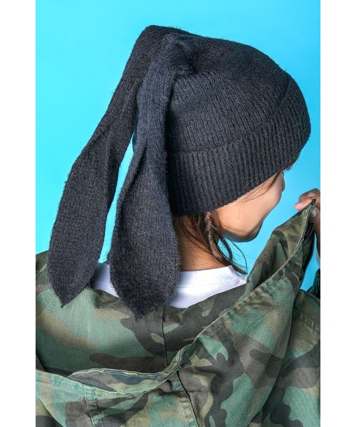 ankoROCK ニット帽 ニットキャップ an meets zakka うさ耳ファー