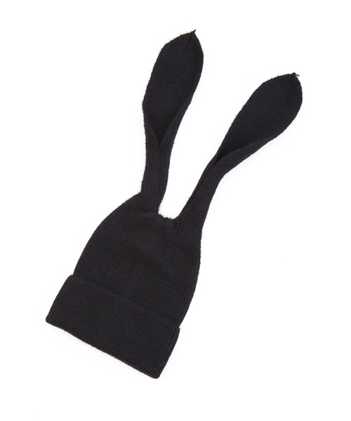 ニット帽 ニットキャップ an meets zakka うさ耳ファーニットキャップ