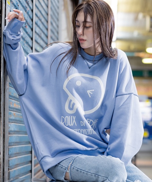 トレーナー スウェット プリント切り替えトレーナー レディース メンズ FRUIT OF THE LOOM トレーナー スウェット プリント切り替え