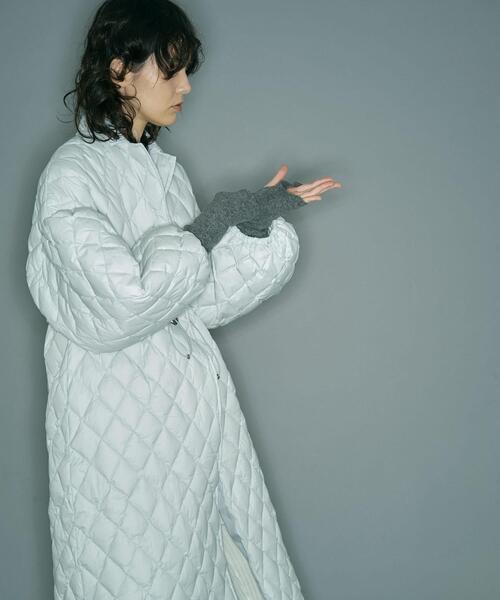 ダウンコート ダウンジャケット 「別注」KWD×ザ グッドランド マーケット　GREEN DOWN QUILTING JACKET レディースの画像