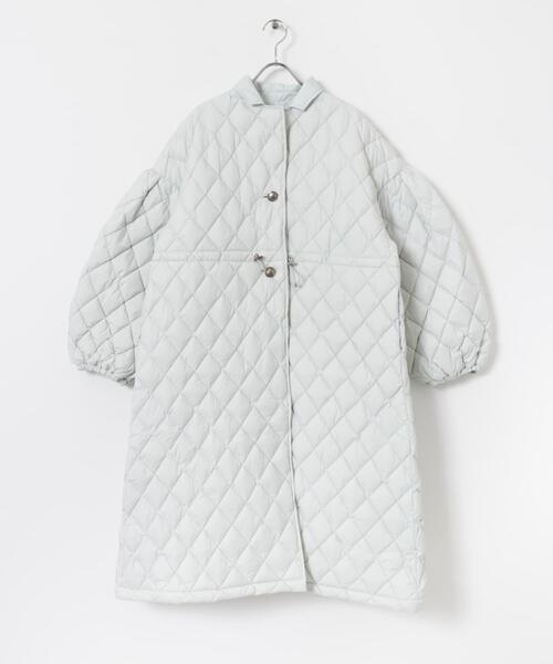 ダウンコート ダウンジャケット 「別注」KWD×ザ グッドランド マーケット　GREEN DOWN QUILTING JACKET レディースの画像