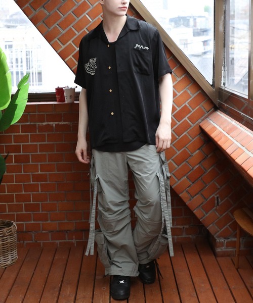 HOUSTON パンツ HOUSTON ナイロンテクノパンツ メンズ