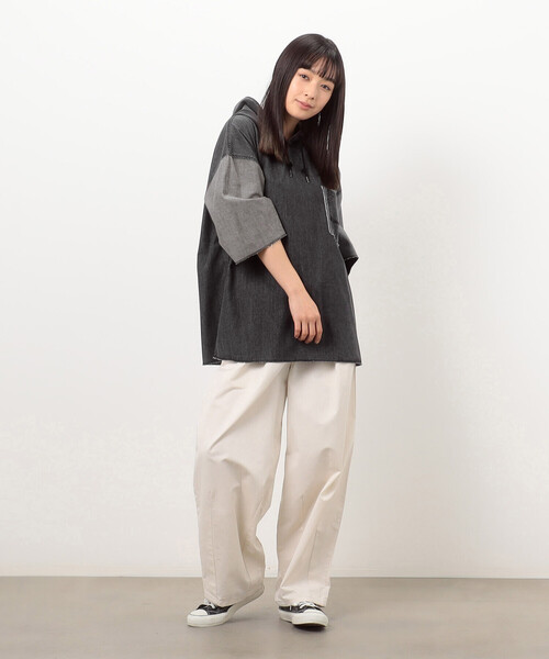 【メーカー再生品】 Purple&Yellow パーカー 裏毛フード デニムパーカ メンズ トップス