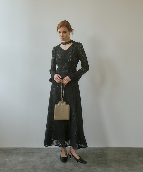 ANDRESD ドレス back open teardrop dress / バックオープン