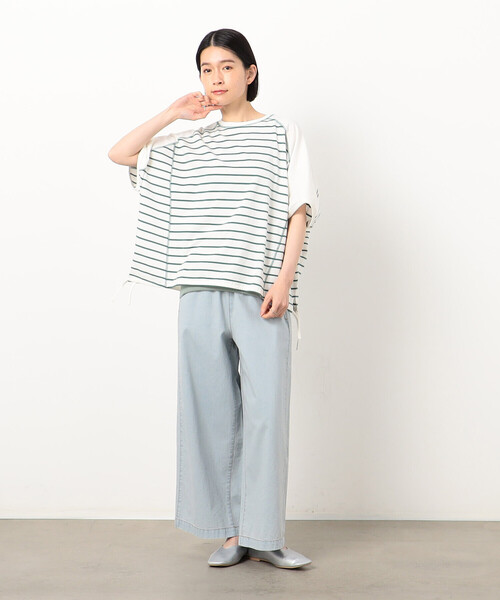 tシャツ 「WOMEN」レトロボーダードルマン Tシャツ レディース tシャツ ボーダー ドルマンスリーブTシャツ レディース