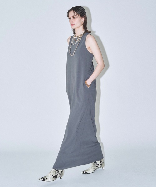 ワンピース Back twisted desing long dress / バックツイストデザイン